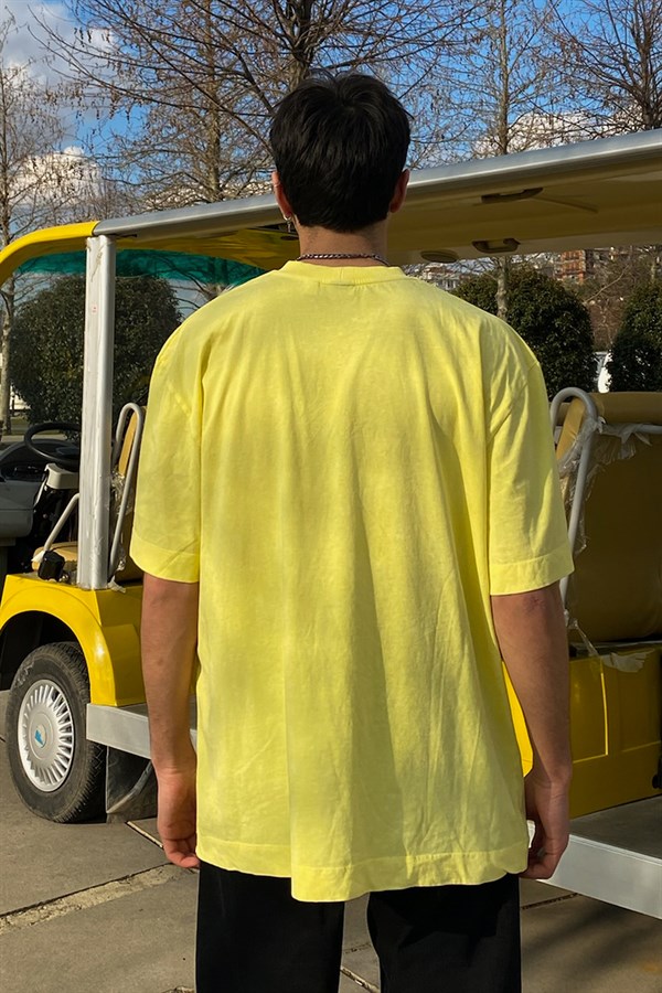 Chest Printed Oversize Premium Lemon Tshirt