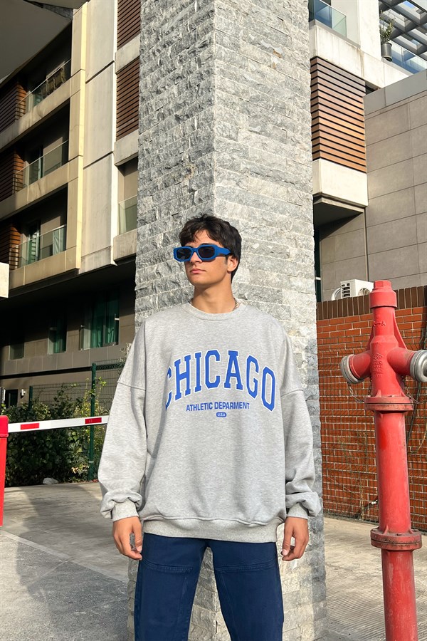 Chicago Baskılı Sweatshirt