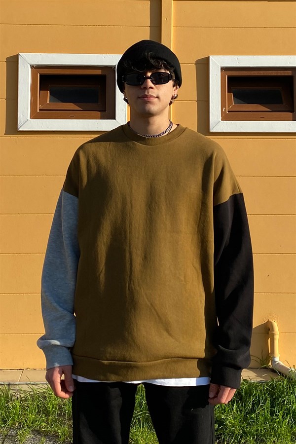 Color Block Oversize Premium Sweatshirt