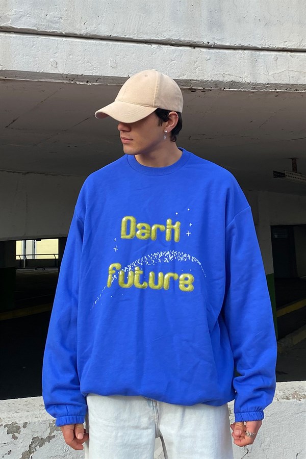 Dark Future Oversize Printed Sweatshirt
