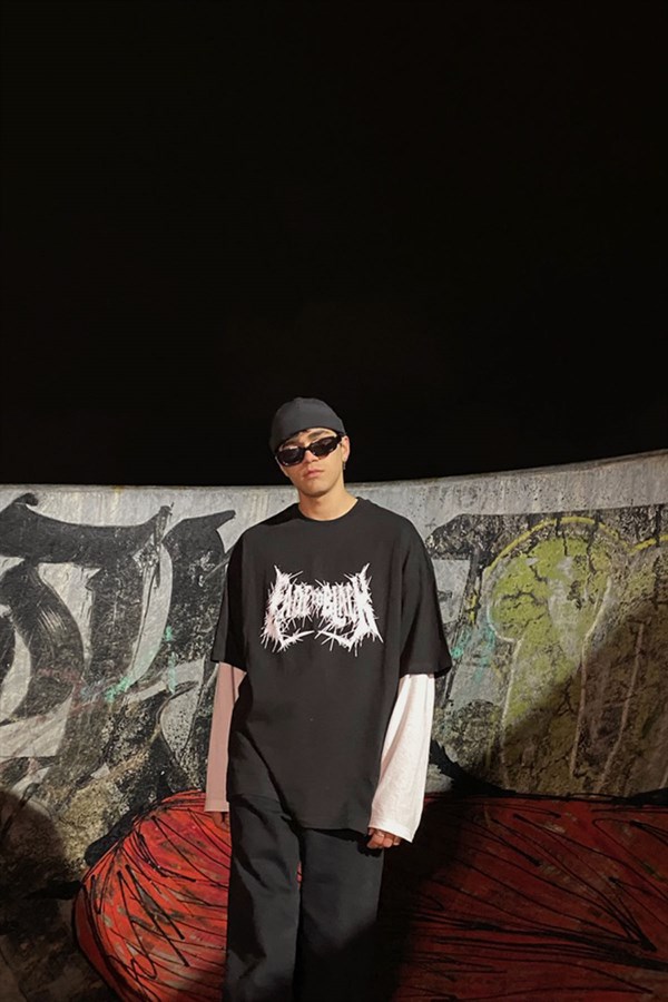 Fade To Black Printed Oversize Tshirt