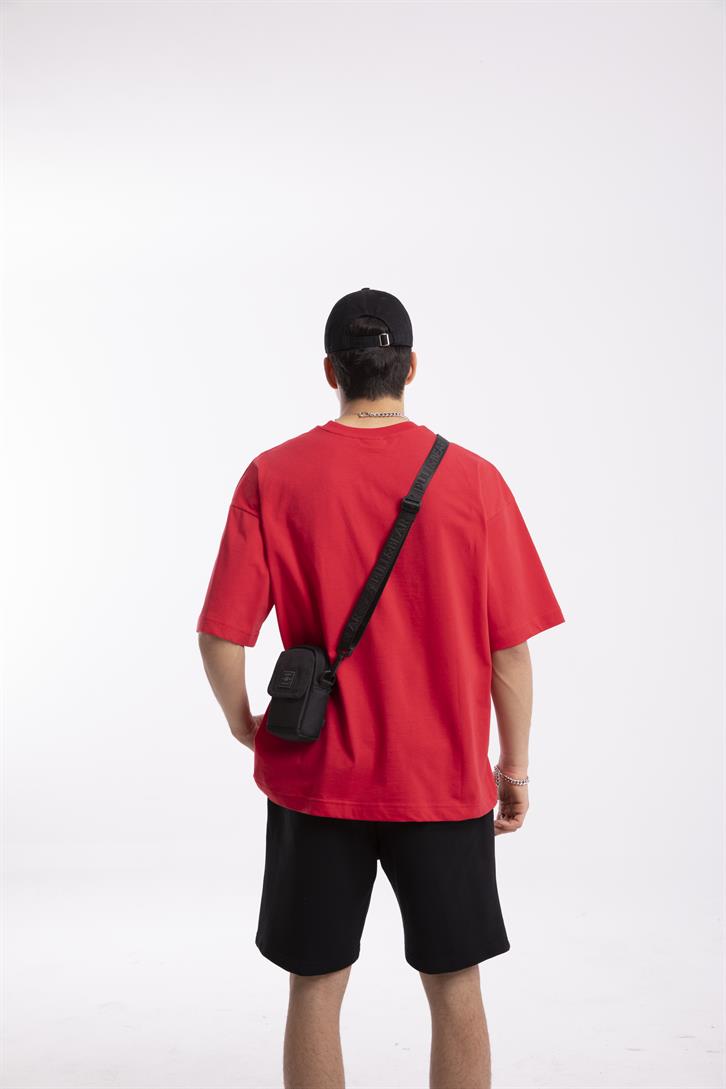 Flaw Atelier Premium Basic Kırmızı Oversize Tshirt