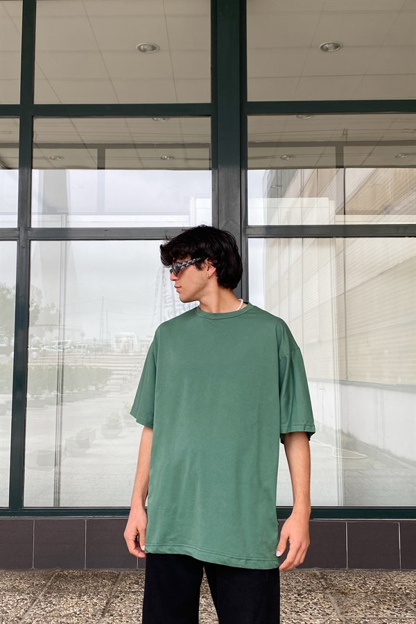 Green Basic Oversize Tshirt
