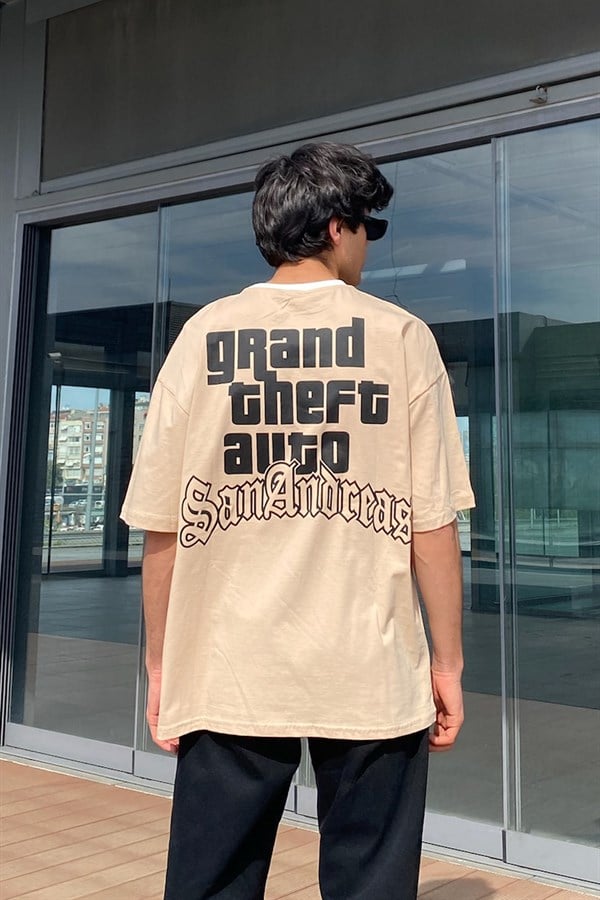 GTA San Andreas Baskılı Oversize Tshirt