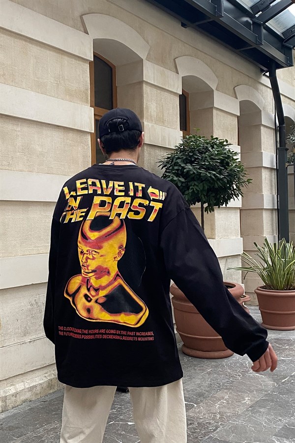 Leave İt İn The Past Printed Oversize Sweatshirt