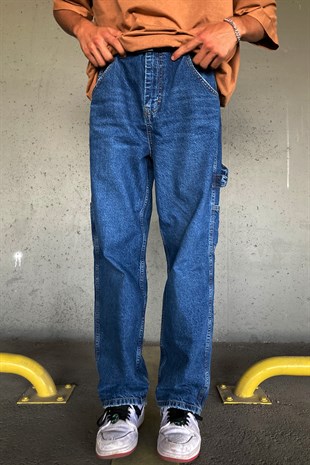 Pantalon patchwork jean sale