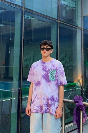 Neon Printed Tie-Dye Oversize Tshirt