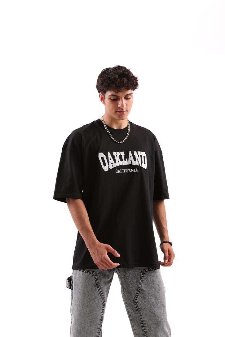 Oakland Baskılı Oversize Tshirt