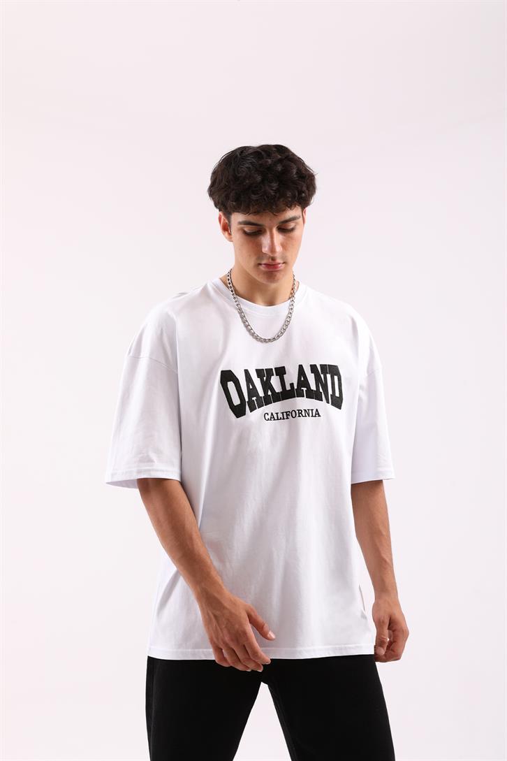 Oakland Baskılı Oversize Tshirt