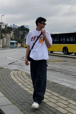 OFCL. Beyaz Oversize Premium Tshirt