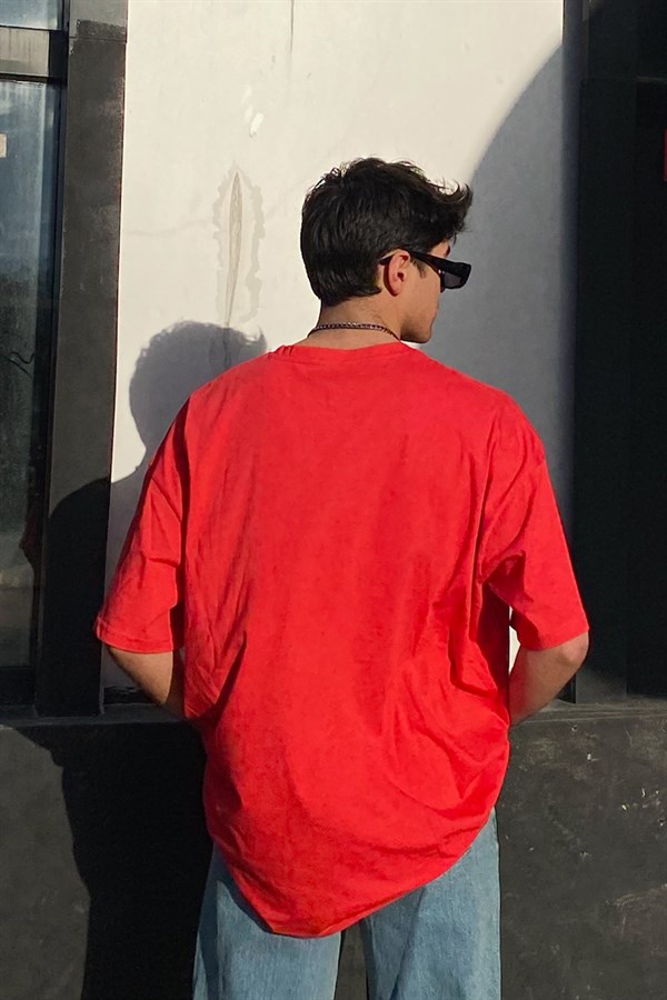 OFCL. Kırmızı Oversize Premium Tshirt