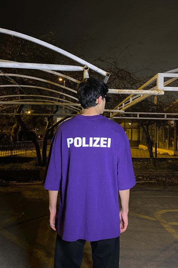 Polizei Oversize Purple Tshirt