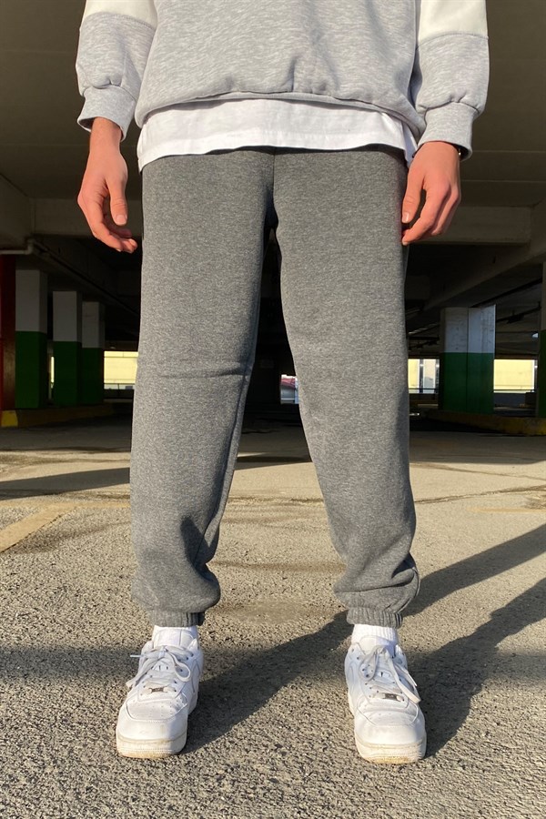 Premium Oversize Füme Basic Sweatpants