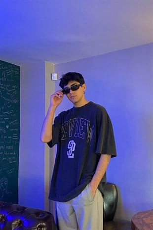 Since 92 Oversize Antrasit Tshrt