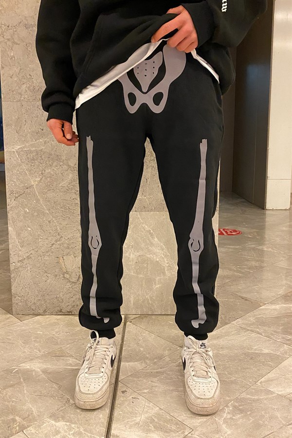 Skeleton Reflector Printed Oversize Sweatpant