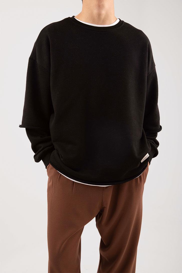 Street Siyah Long Sleeve Sweatshirt