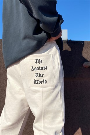 ARKASI BASKILI OVERSIZE EŞOFMAN