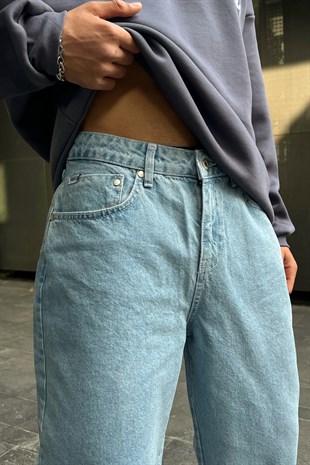 Basic Buz Mavi Baggy Jean