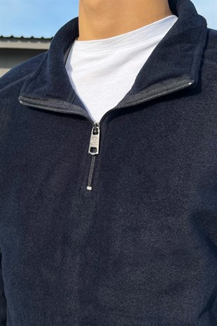 Basic Half-Zip Polar Sweatshirt