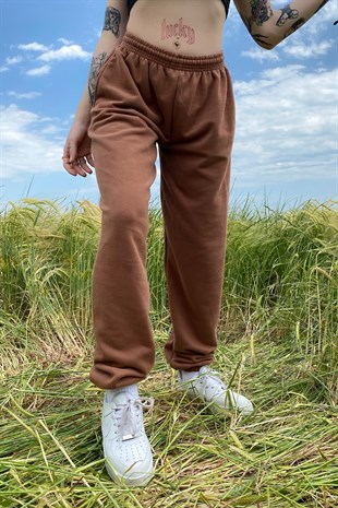 Basic Kahverengi Jogger Sweatpants