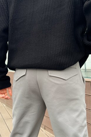 Basic Koyu Gri Regular Fit Pantolon