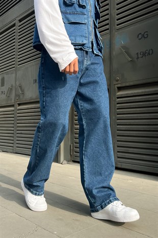 Basic Mavi Baggy Jean