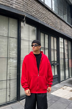 Basic Oversize Zipper Hoodie