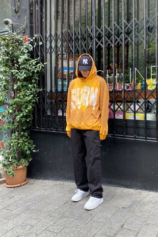 Burn Printed Tie-Dye Oversize Hoodie