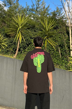 Cactus Jack Oversize Siyah Tshirt