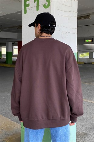 Collusion Front Printed Oversize Premium Sweatshirt