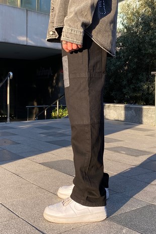 Color Block Patcwork Limited Edition Losse Fit Pant