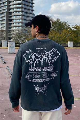 Condemned Oversize Washed Sweatshirt