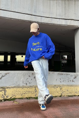 Dark Future Oversize Printed Sweatshirt