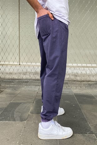 Dark Purple Oversize Washed Sweatpant