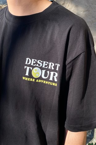 Desert Tour Baskılı Oversize Tshirt