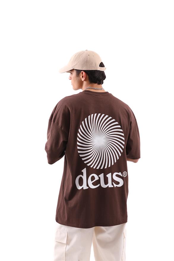 Deus Baskılı Oversize Tshirt
