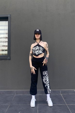 Dragon Baskılı Jogger Eşofman