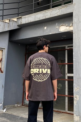 Driver Oversize Printed Anthracite Tshirt