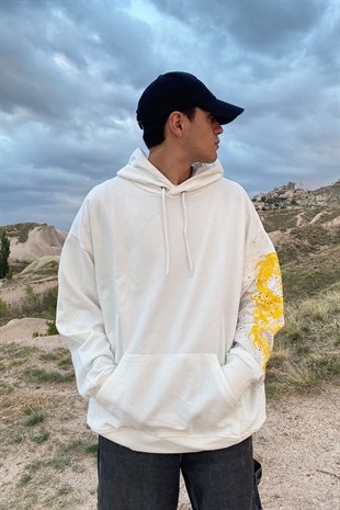 EJDERHA BASKILI OVERSIZE HOODIE