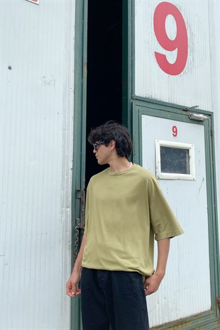 Green Basic Oversize Tshirt