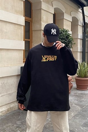 Leave İt İn The Past Printed Oversize Sweatshirt