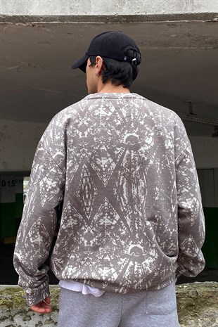 Maori Printed Oversize Sweatshirt