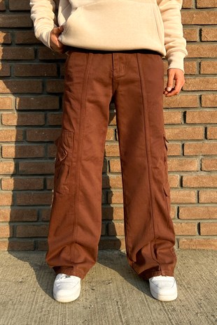 Mini Cep Detay Baggy Pantolon