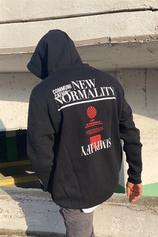 New Normality Oversize Printed Hoodie