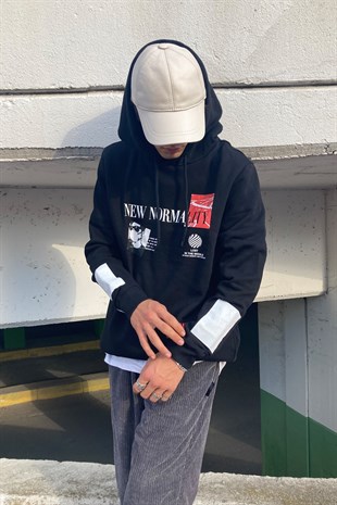 New Normality Oversize Printed Hoodie