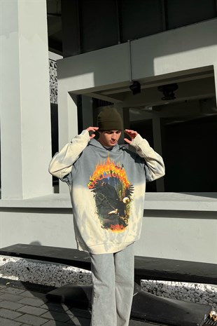Ofclhomme Batik Desen Oversize Hoodie