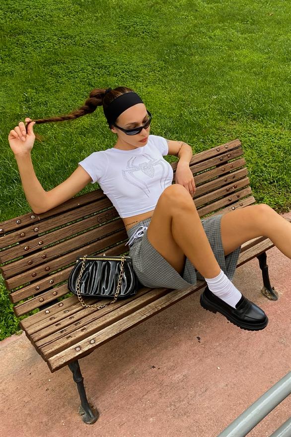 Örümcek Baskılı Crop