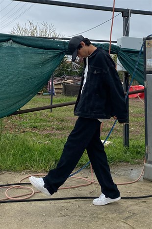 Oversize Antrasit Kot Ceket