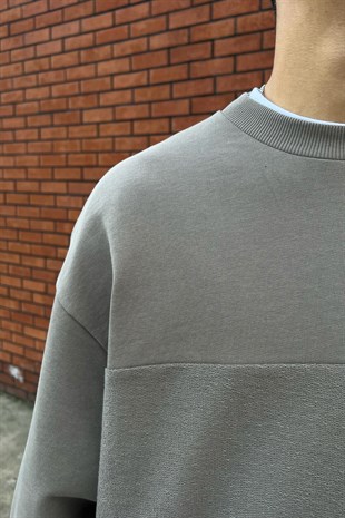 Parça Detaylı Oversize Sweatshirt