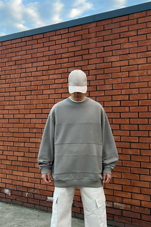 Parça Detaylı Oversize Sweatshirt